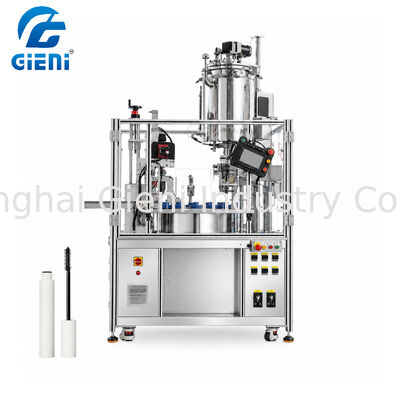 Multi Size Bottle Mascara Filling Machine Vibration Feeding One Operator Filler