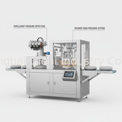 Akıllı Basınç Algılama Yastık Doldurma Makinesi Yüksek Hızlı 48PCS/Min Kompakt Üretim için Ters Halka Baskı Sistemi