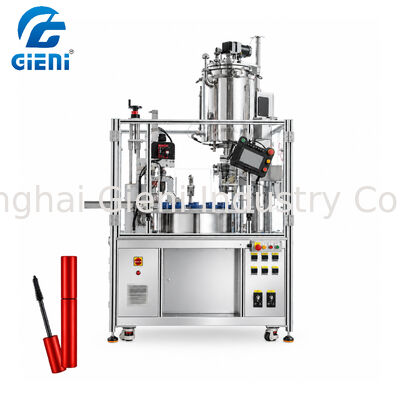 PLC Touch Screen HMI Semi Auto Mascara Filling Machine AC220V Cosmetic Filler