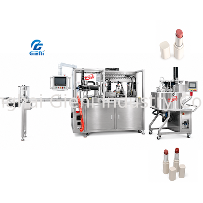 GLU-900 Dalma Nozüü Isıtmalı Ruj Dolum Makinesi Ön Karıştırma Tankı 30L Vakum Eritme Ekipmanı